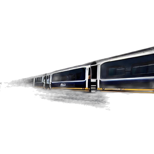 concept art, photorealistic, 3d render, train, sky, flying, through, rails transparent PNG cut-out