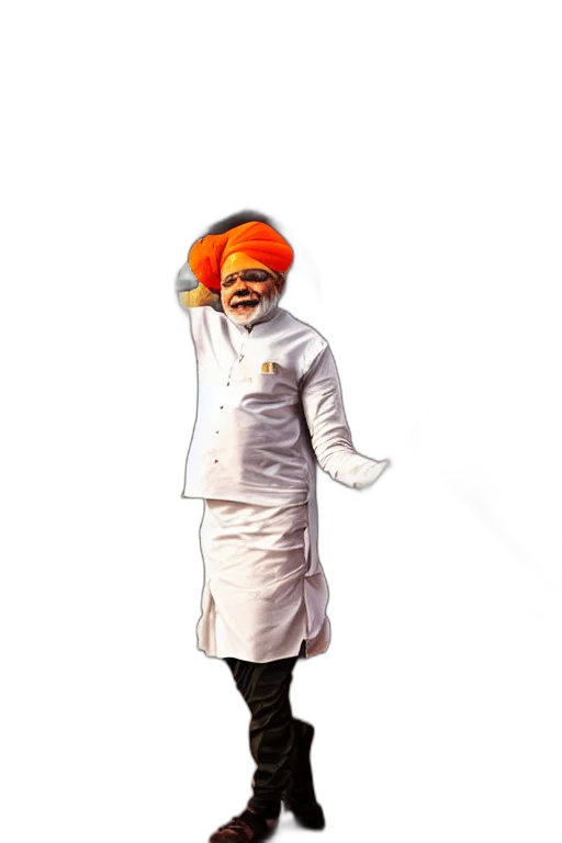 staff, 3d render, concept art, cartoon, pixel art, narendra, modi, dancing transparent PNG cut-out