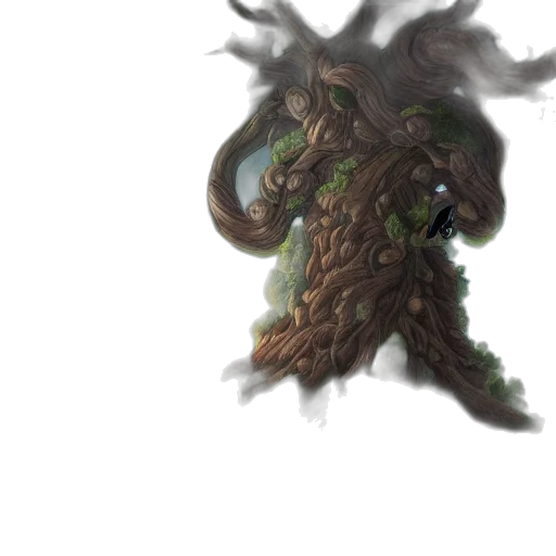tree, creature, dragon, staff transparent PNG cut-out