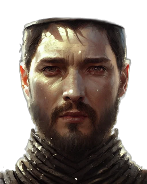 face, crown, staff, sword transparent PNG cut-out