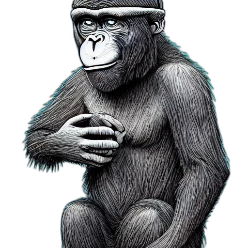 animal, creature, staff, jewelry, concept art, photorealistic, comic book art, pencil sketch transparent PNG cut-out
