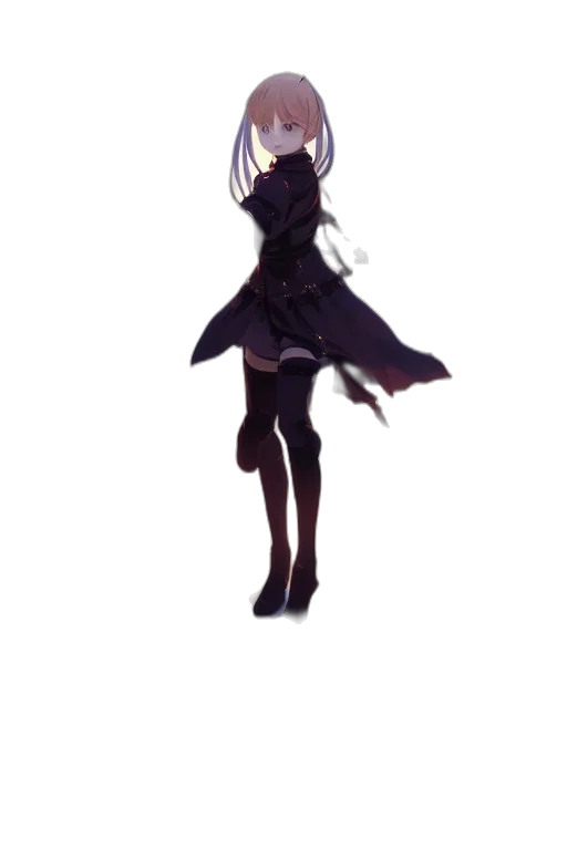 dress, staff, creature, weapon transparent PNG cut-out
