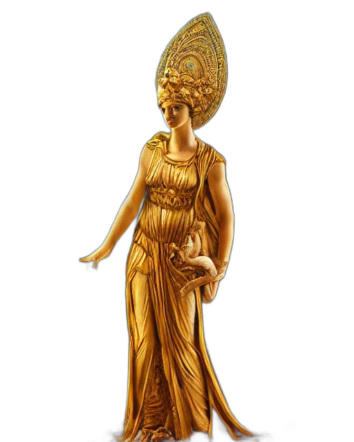 dress, jewelry, staff, crown transparent PNG cut-out