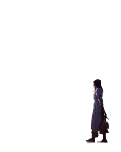 dress, umbrella, staff, robot transparent PNG cut-out