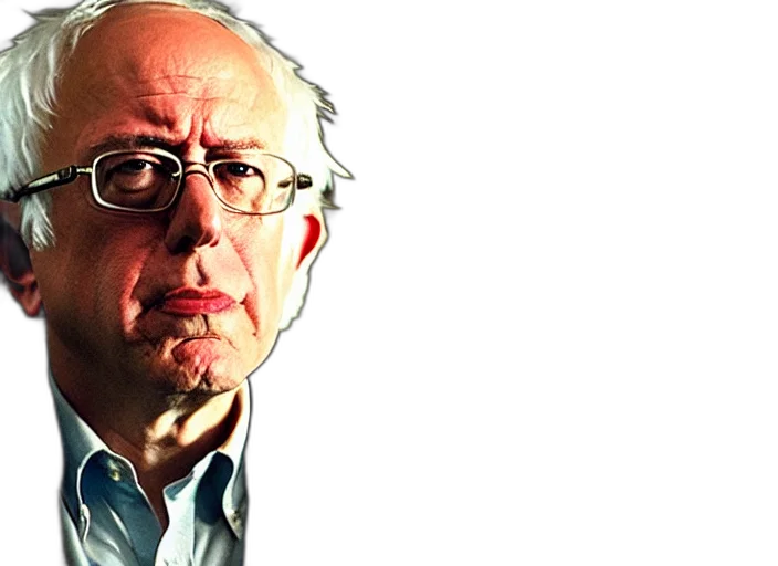 photorealistic, film, still, bernie transparent PNG cut-out
