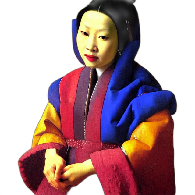 face, mask, jacket, staff, 3d render, photorealistic, concept art, oil painting transparent PNG cut-out