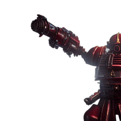 robot, weapon, concept art, 3d render transparent PNG cut-out