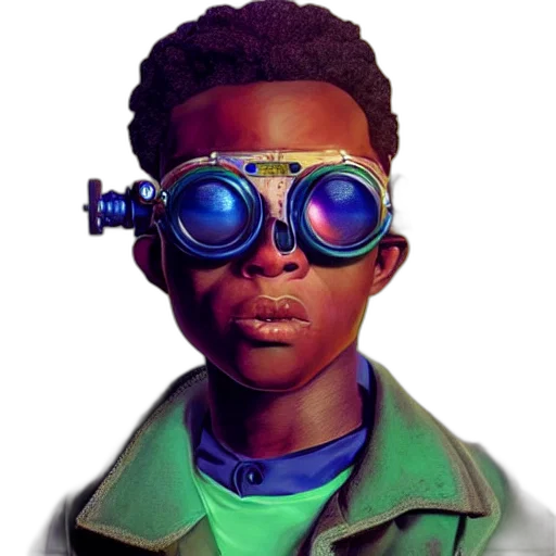 jacket, face, robot, mask, concept art, cyberpunk, photorealistic, comic book art transparent PNG cut-out