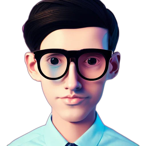 face, staff, cartoon, 3d render transparent PNG cut-out