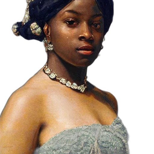 crown, dress, jewelry, hat, photorealistic, oil painting, fantasy art, concept art transparent PNG cut-out