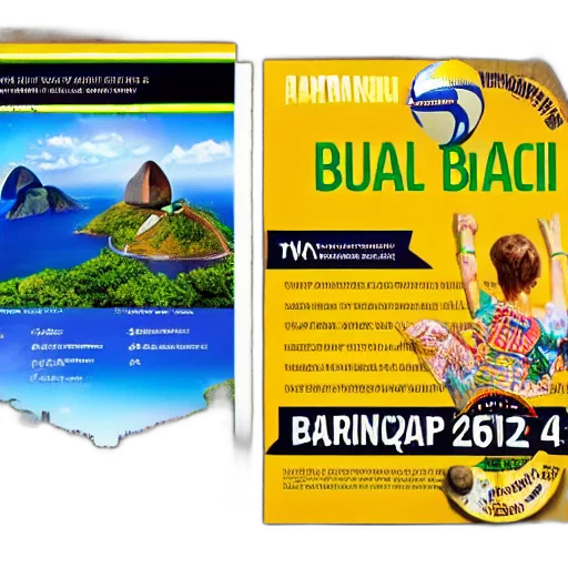 3d render, brasil, tour, package, advertising, flyer transparent PNG cut-out