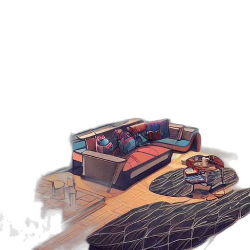 furniture, building, food, car, concept art, 3d render, pixel art, photorealistic transparent PNG cut-out