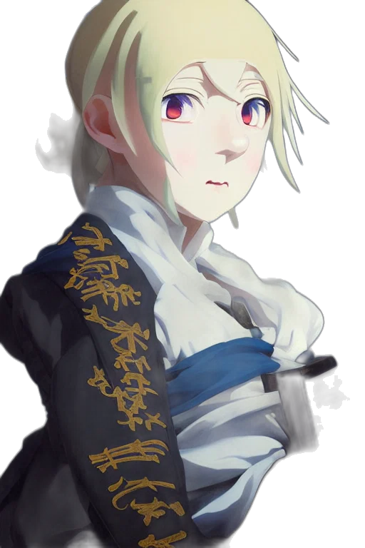 staff, face, crown, jacket transparent PNG cut-out