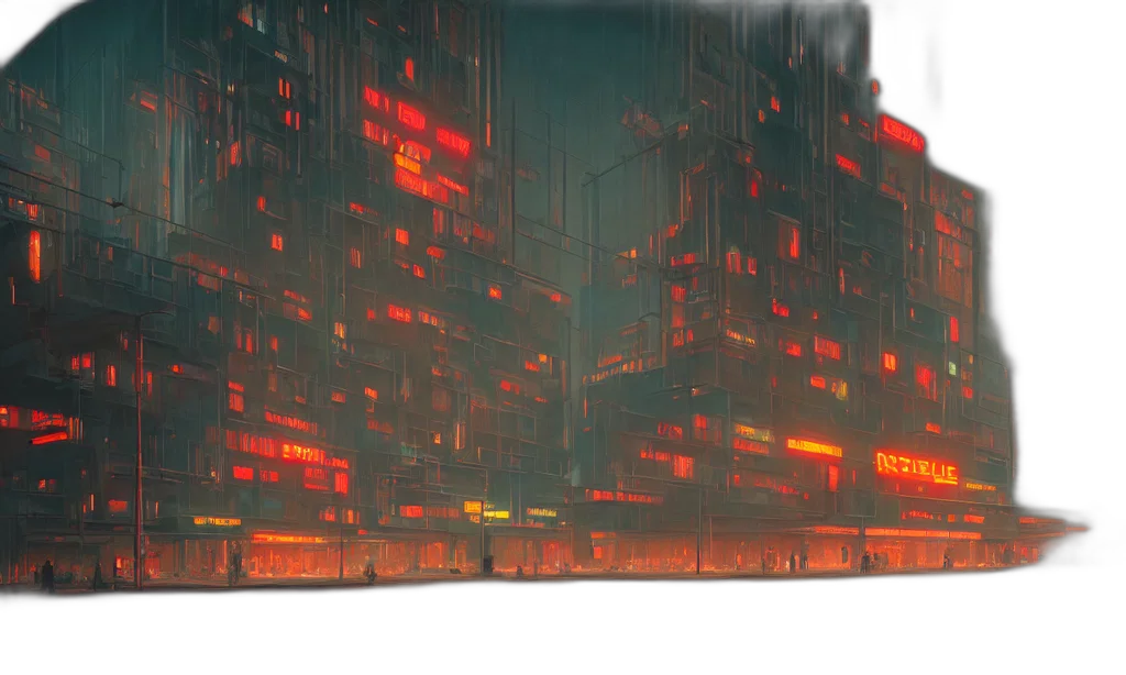 jacket, building, robot, concept art transparent PNG cut-out