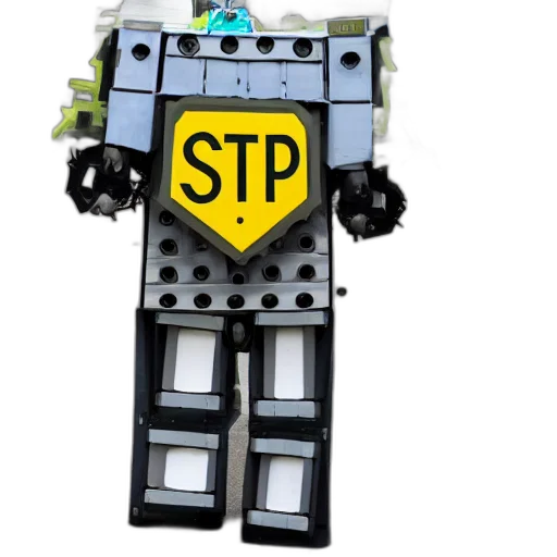 robot, staff, weapon, 3d render transparent PNG cut-out