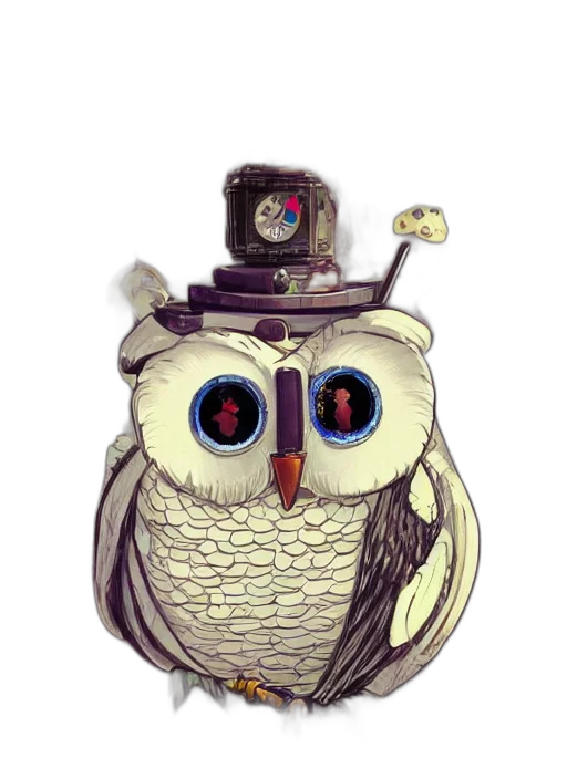 hat, robot, staff, animal, concept art, pixel art, watercolor, cartoon transparent PNG cut-out