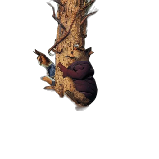 tree, staff, creature, animal transparent PNG cut-out