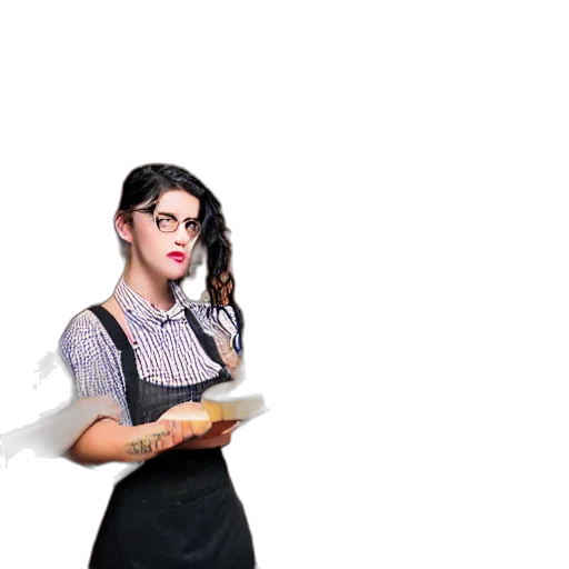 staff, food, dress, face transparent PNG cut-out
