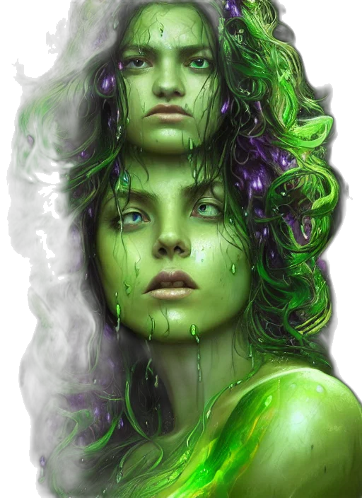 face, fantasy art, photorealistic, comic book art transparent PNG cut-out