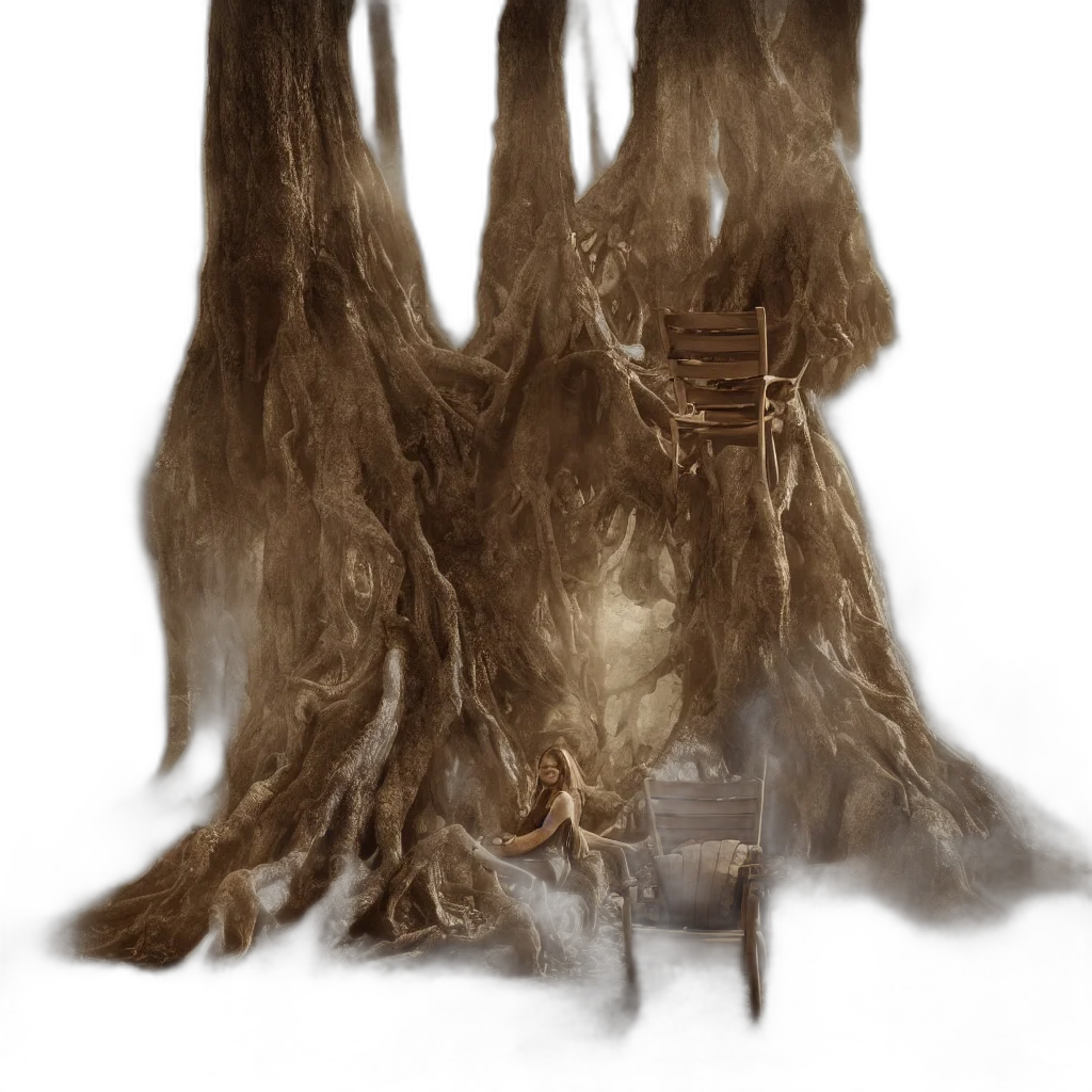 hair, mask, crown, staff transparent PNG cut-out