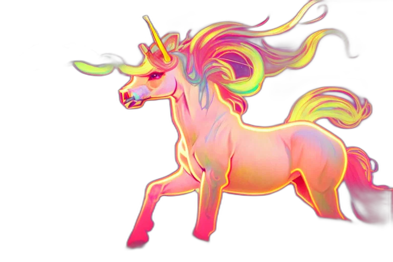 animal, dragon, vaporwave, concept art transparent PNG cut-out