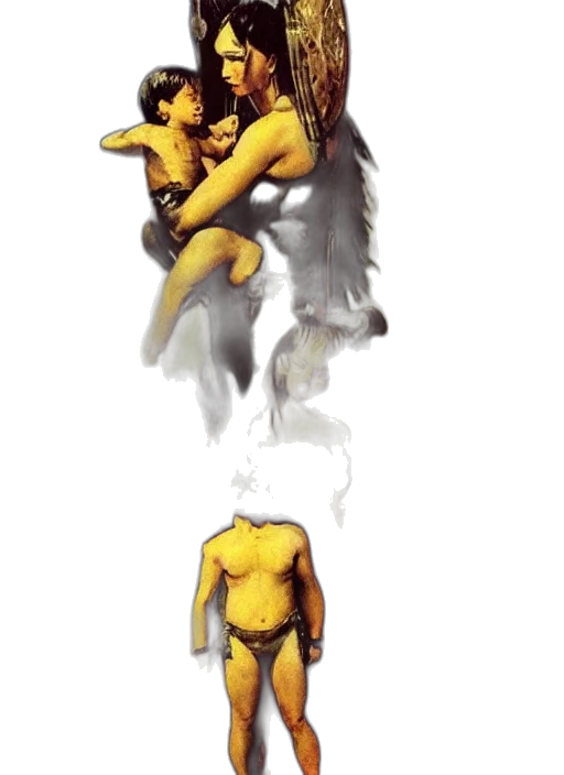 mask, face, creature, staff transparent PNG cut-out