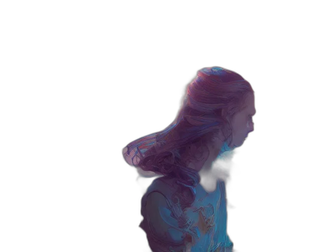 dress, hair, face, mask transparent PNG cut-out