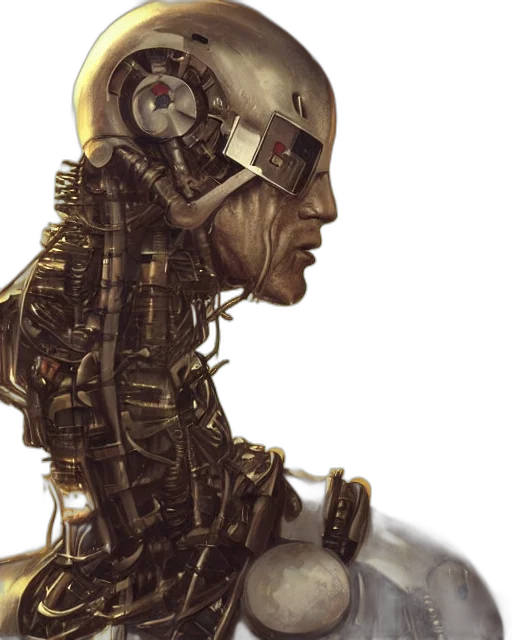 robot, concept art, comic book art, cyberpunk transparent PNG cut-out