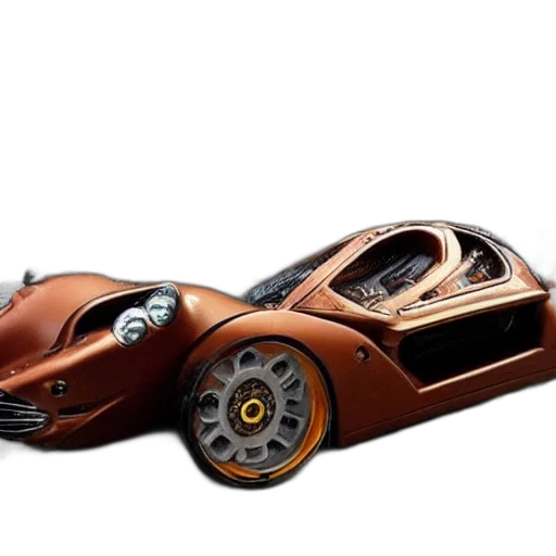 car, 3d render, concept art, photorealistic, steampunk, ferrari transparent PNG cut-out