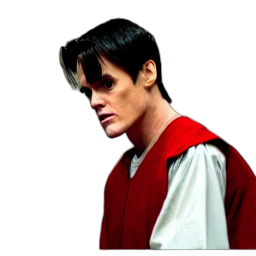 jacket, hair, face, photorealistic, 3d render, concept art, pixel art, red transparent PNG cut-out