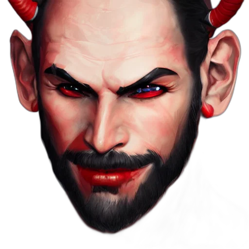 face, mask, creature, concept art, fantasy art, photorealistic, pixel art, red transparent PNG cut-out