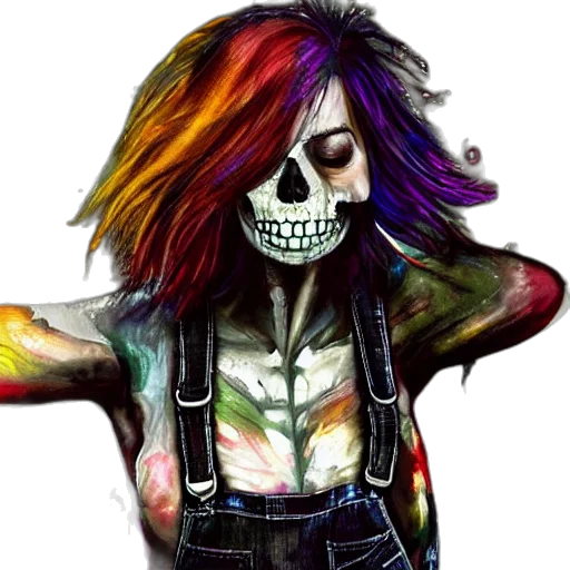 cyberpunk, photorealistic, fantasy art, comic book art, colorful, dark, neon, full transparent PNG cut-out