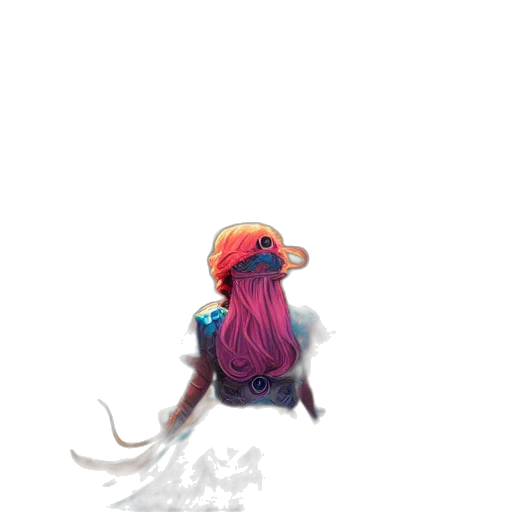 creature, dragon, animal, hat, concept art, fantasy art, watercolor, 3d render transparent PNG cut-out