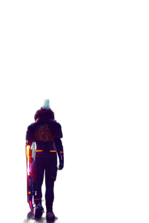 jacket, robot, sword, weapon transparent PNG cut-out