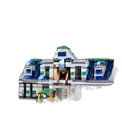building, 3d render, concept art, pixel art transparent PNG cut-out