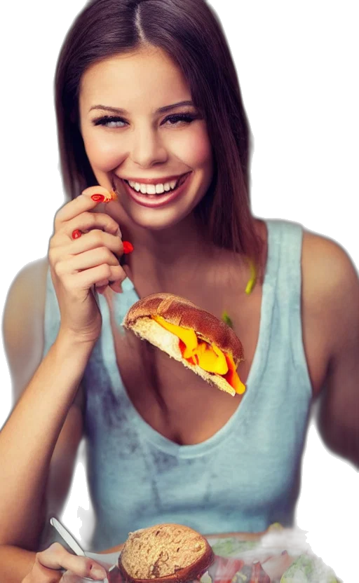 food, face, dress, hat transparent PNG cut-out