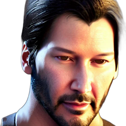 face, hair, 3d render, photorealistic transparent PNG cut-out