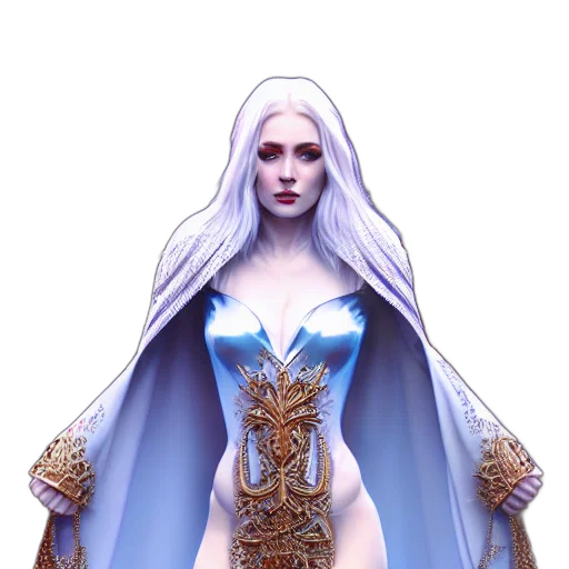 dress, jewelry, crown, fantasy art transparent PNG cut-out