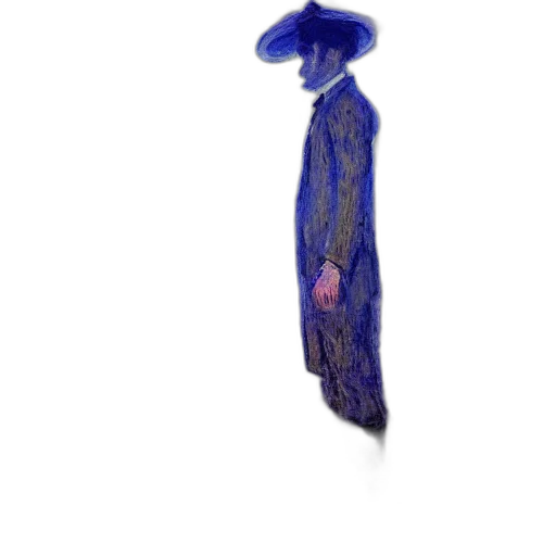 dress, hat, staff, umbrella transparent PNG cut-out