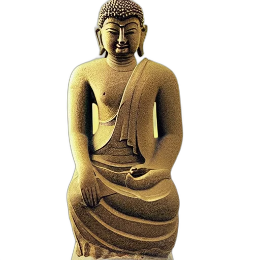 3d render, photorealistic, buddha, standing, upright transparent PNG cut-out