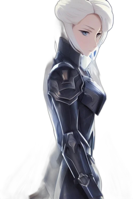 robot, weapon, sword, dress, anime, concept art, fantasy art, 3d render transparent PNG cut-out