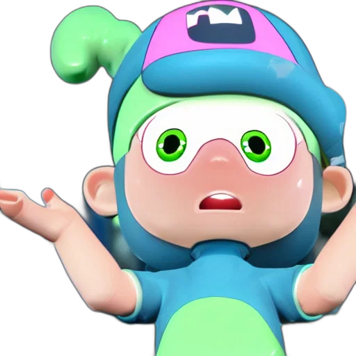 creature, face, 3d render, concept art, cartoon, anime, woomy transparent PNG cut-out