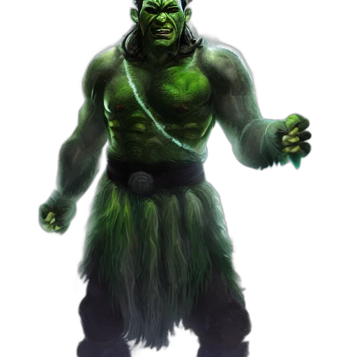creature, staff, animal, concept art, fantasy art, comic book art, 3d render, green transparent PNG cut-out