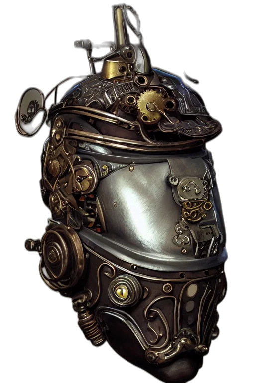 robot, crown, staff, weapon transparent PNG cut-out