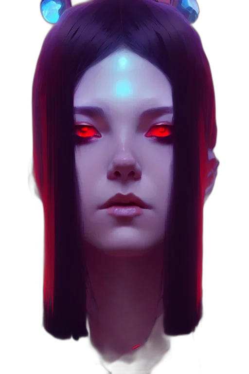 face, robot, mask, creature, cyberpunk, concept art, fantasy art, 3d render transparent PNG cut-out