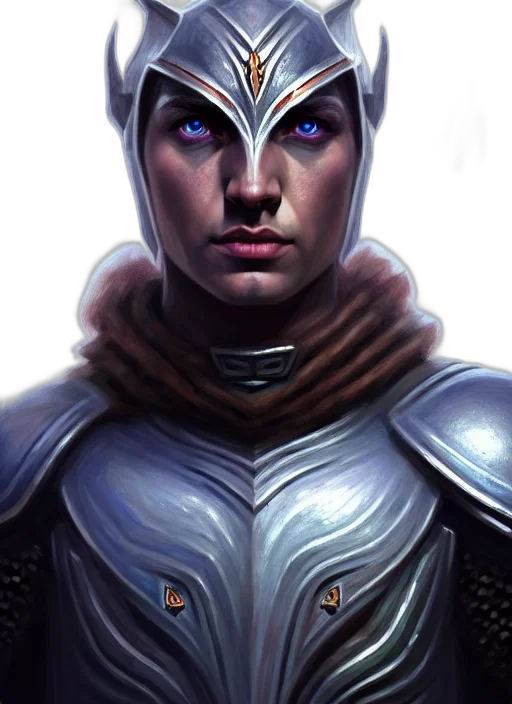 face, robot, sword, fantasy art transparent PNG cut-out