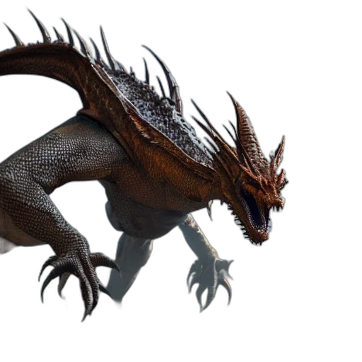 dragon, creature, animal, 3d render, concept art, fantasy art, photorealistic, realistic transparent PNG cut-out