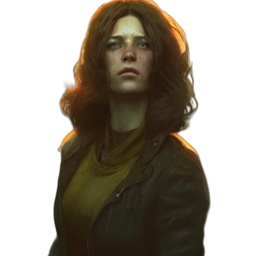 jacket, face, staff, concept art transparent PNG cut-out