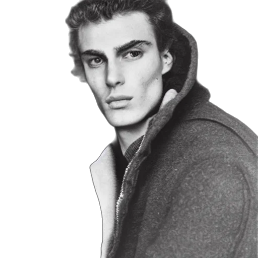 jacket, face, hair, hat transparent PNG cut-out