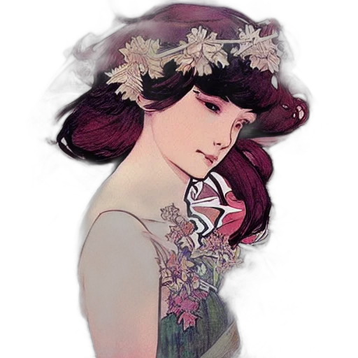 hat, crown, dress, flower, pixel art, fantasy art, watercolor, concept art transparent PNG cut-out